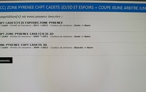Championnat Zone Cadets 2D, 3D et Espoir Toulouse